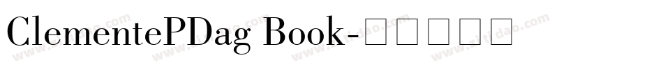 ClementePDag Book字体转换